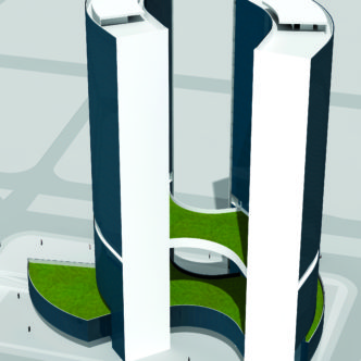 Torres Niemeyer em Niterói com 4 Subsolos