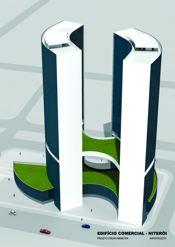 Torres Niemeyer em Niterói com 4 Subsolos